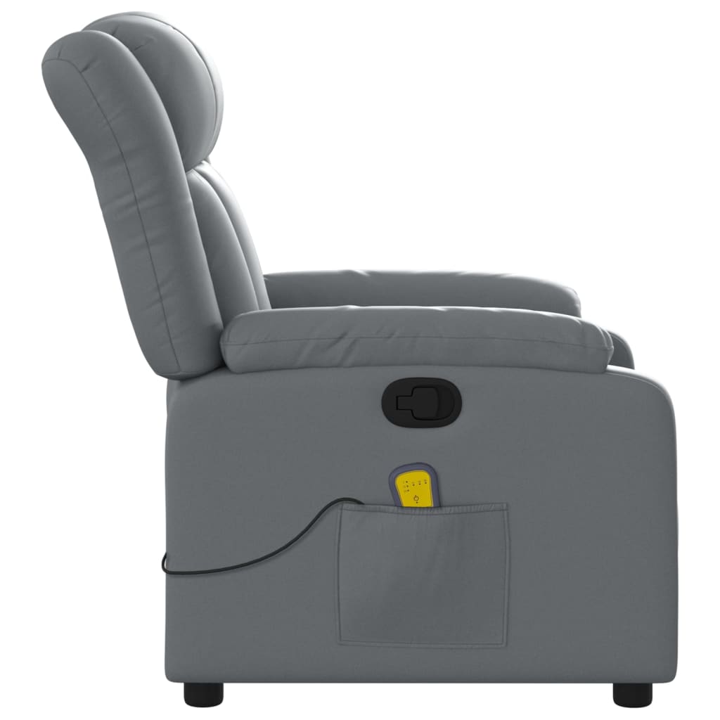Massage-Relaxsessel, Kunstleder, Schwarz