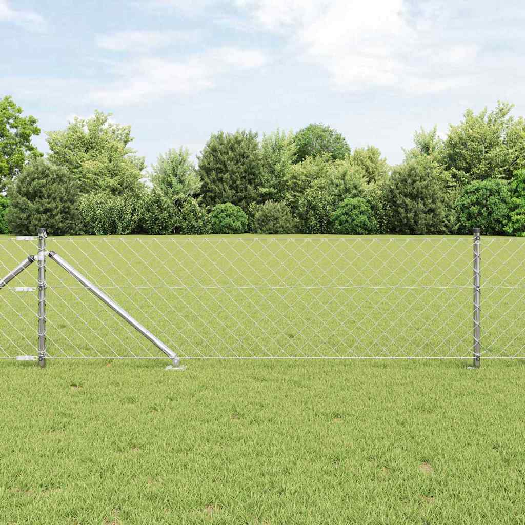 Outdoor Kettenglied-Zaun Erdfixierung 10 x 0,4 m Grün Netz
