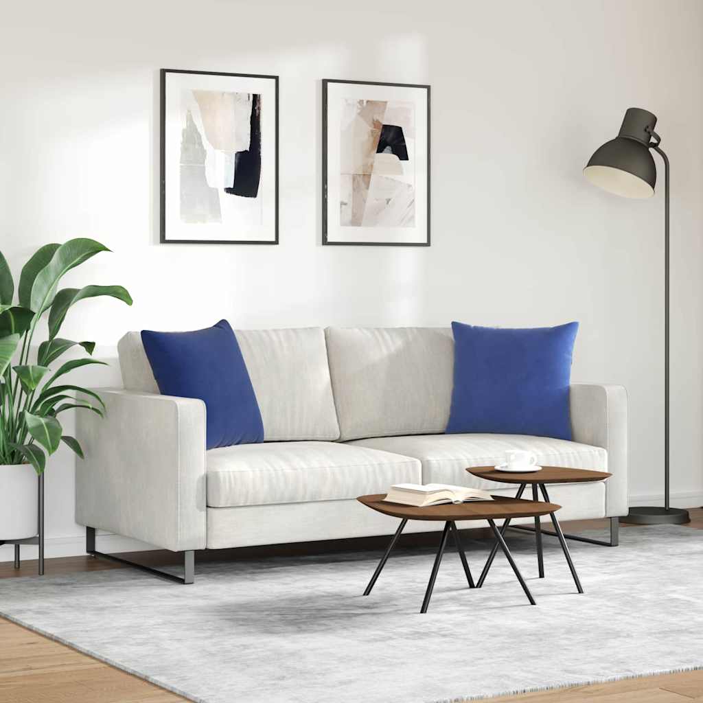 Sofakissen 2 Stück Blau 50 x 30 cm Cordstoff