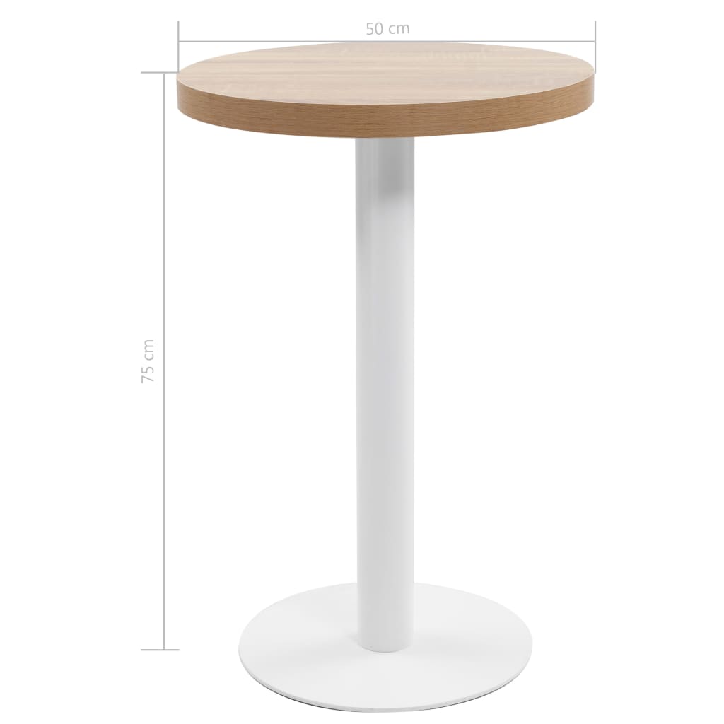 Bistrotisch Hellbraun 40 cm MDF