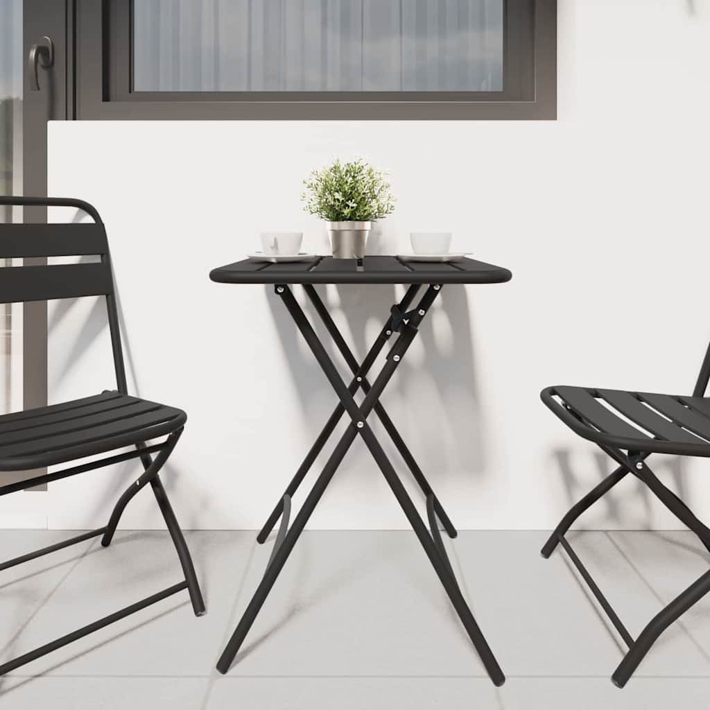 Bistrotisch Weiß 55 x 55 x 72,5 cm Pulverbeschichteter Stahl
