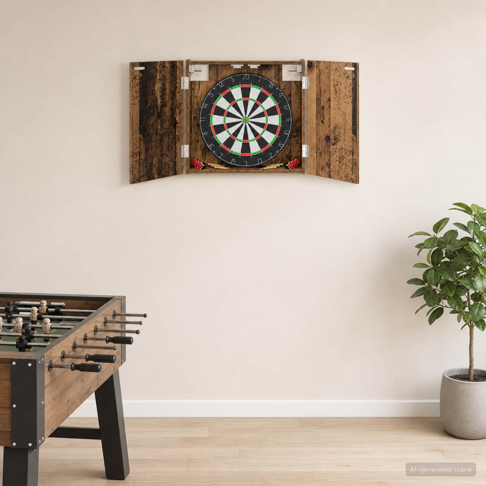 Dartboard Schrank Weiß 56 x 12 x 53,5 cm Holzwerkstoff