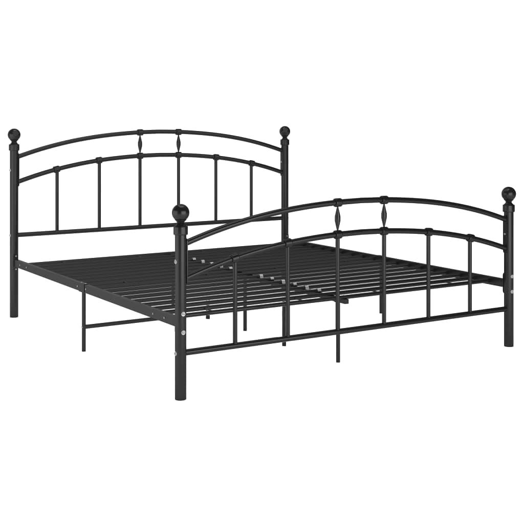 Bettgestell Grau Metall 90x200 cm