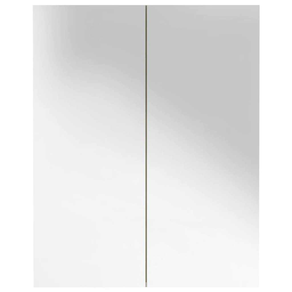 Bad-Spiegelschrank 60x15x75 cm MDF Glänzendes Schwarz