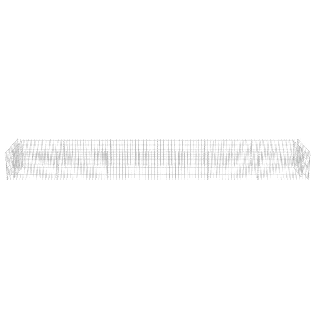Gabionen-Hochbeet Verzinkter Stahl 450×90×100 cm