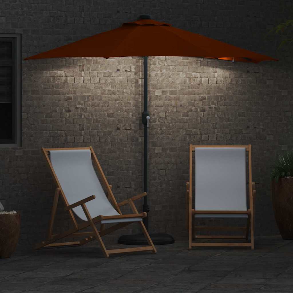 Garten-Sonnenschirm Sand 294 x 150 x 223 cm Polyester und Stahl