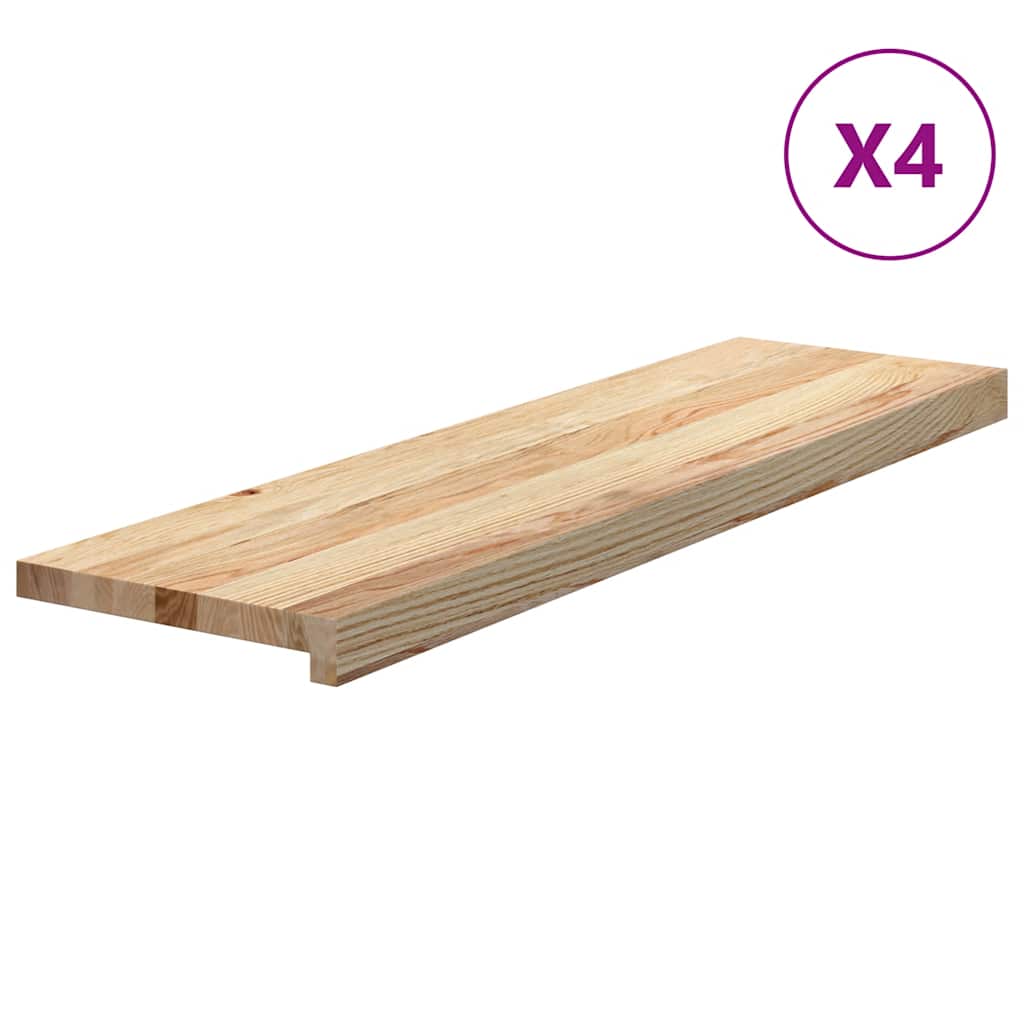 Treppenstufen 4 Stk. Unbehandelt 70x25x2 cm Massivholz Eiche