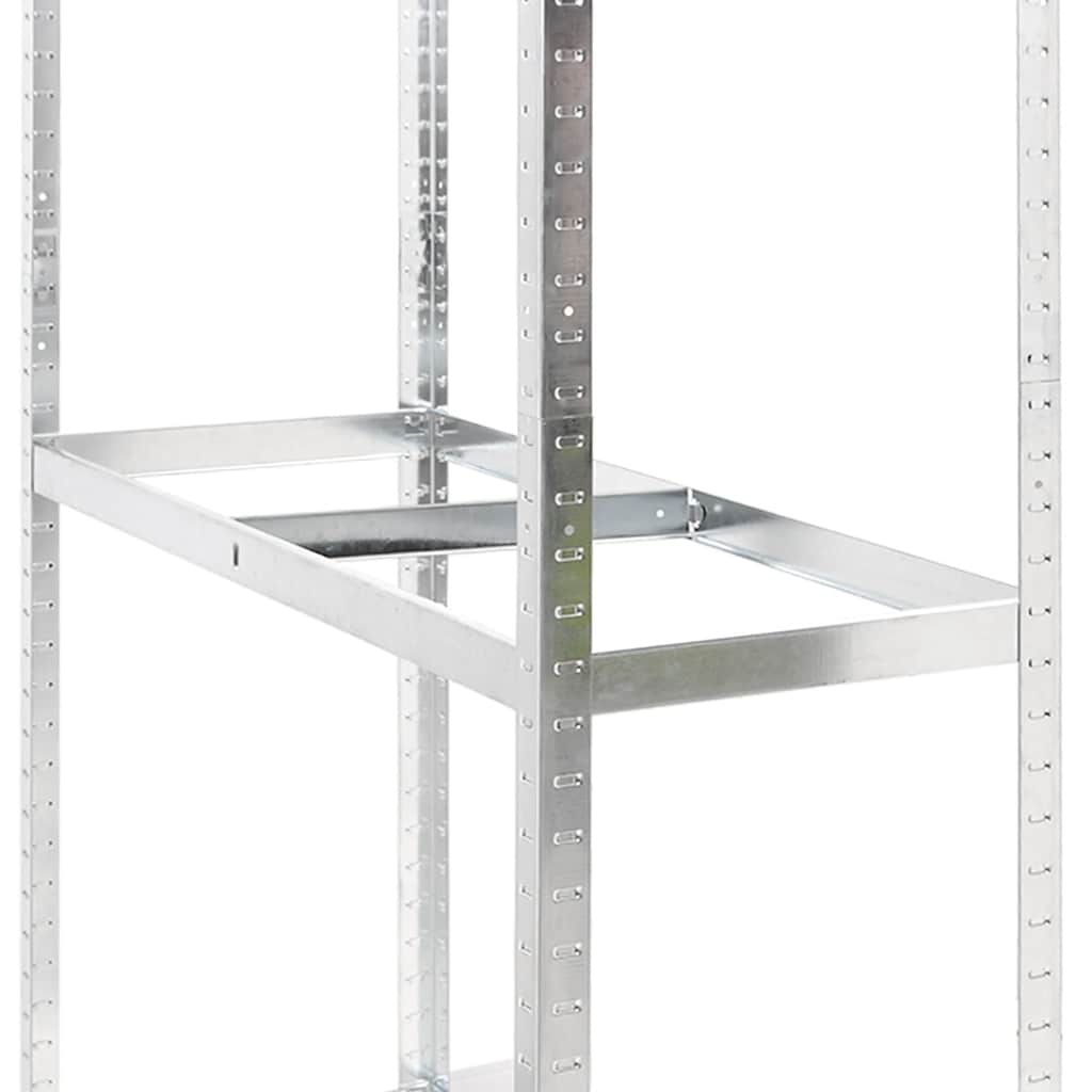 Reifenregale mit 2 Böden 3 Stk. Silbern 110x40x110 cm Stahl