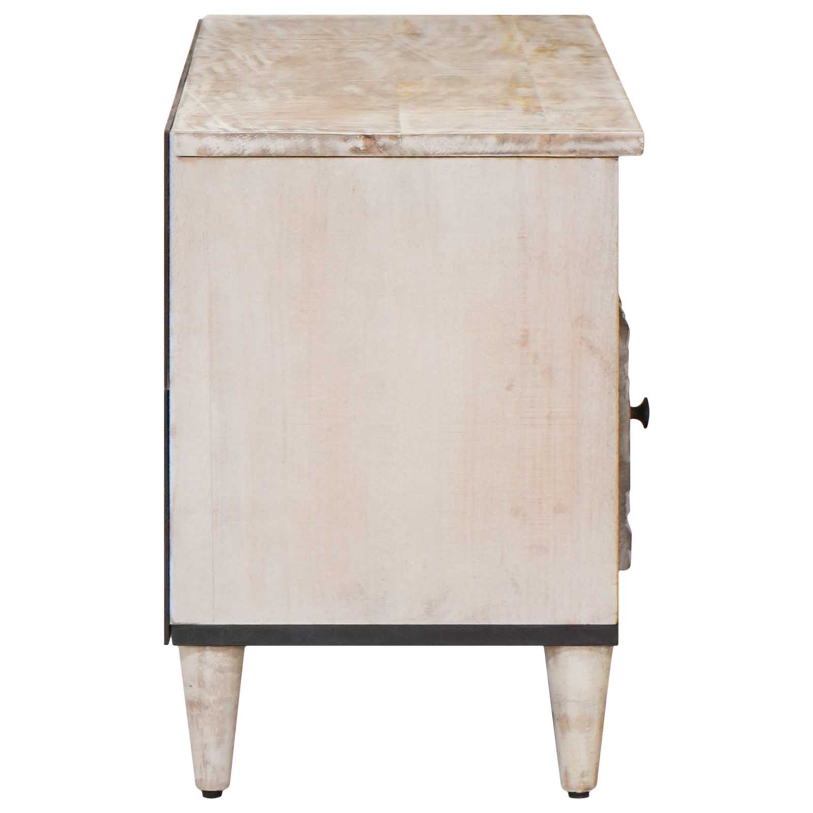 TV-Schränk mit Regal Braun 100 x 33,5 x 46 cm Massivholz Mango