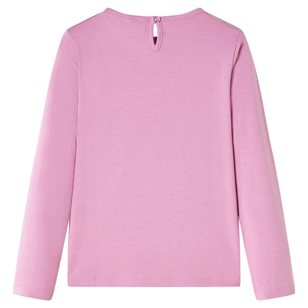 Kinder-Langarmshirt Dunkelrosa 116