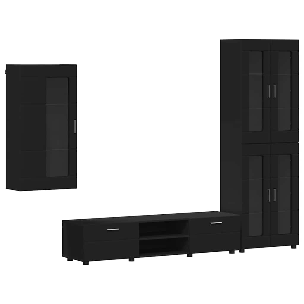 Highboard mit Regal FLORIN Weiß 60 x 35 x 182 cm Holzwerkstoff