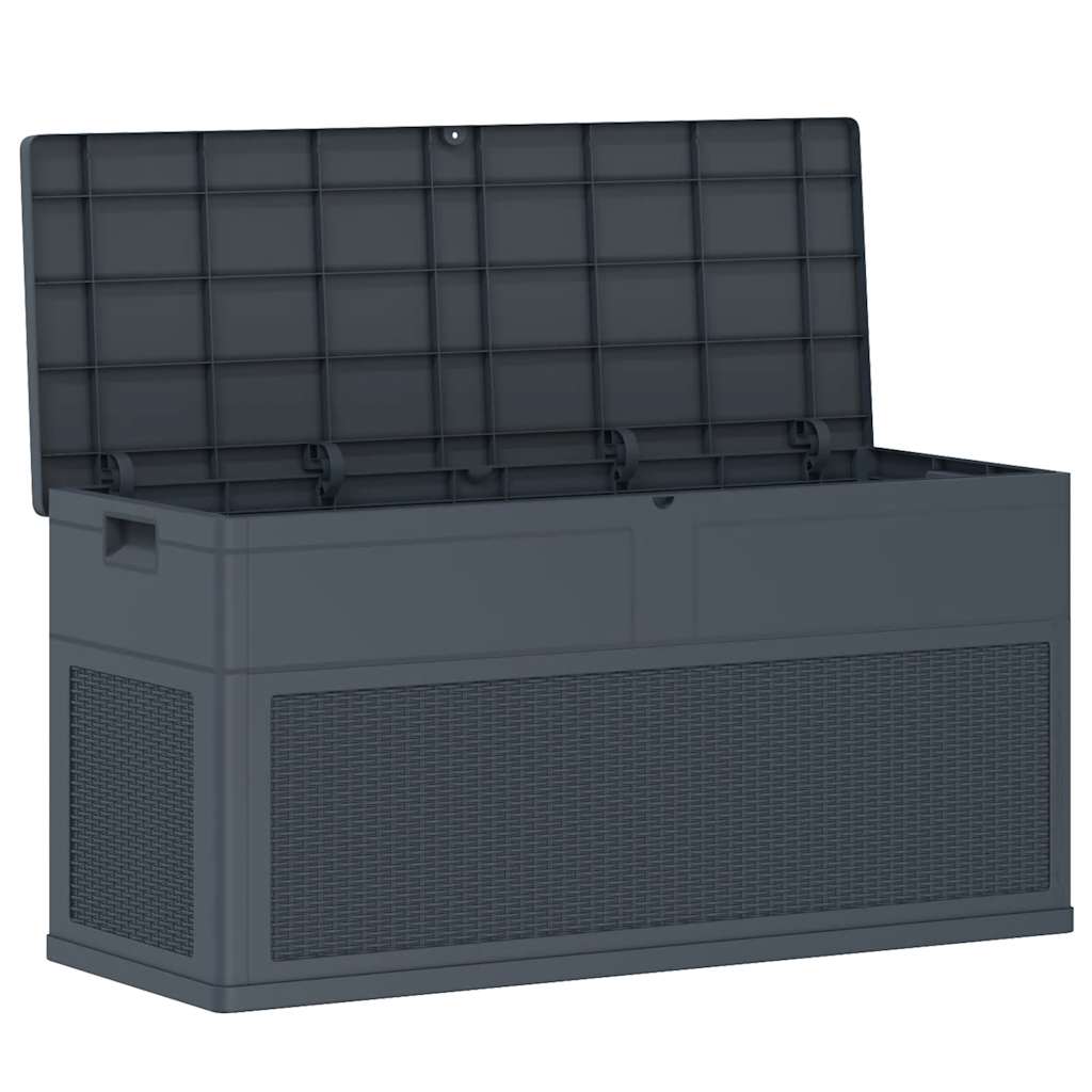 Garten-Aufbewahrungsbox 320 L Schwarz