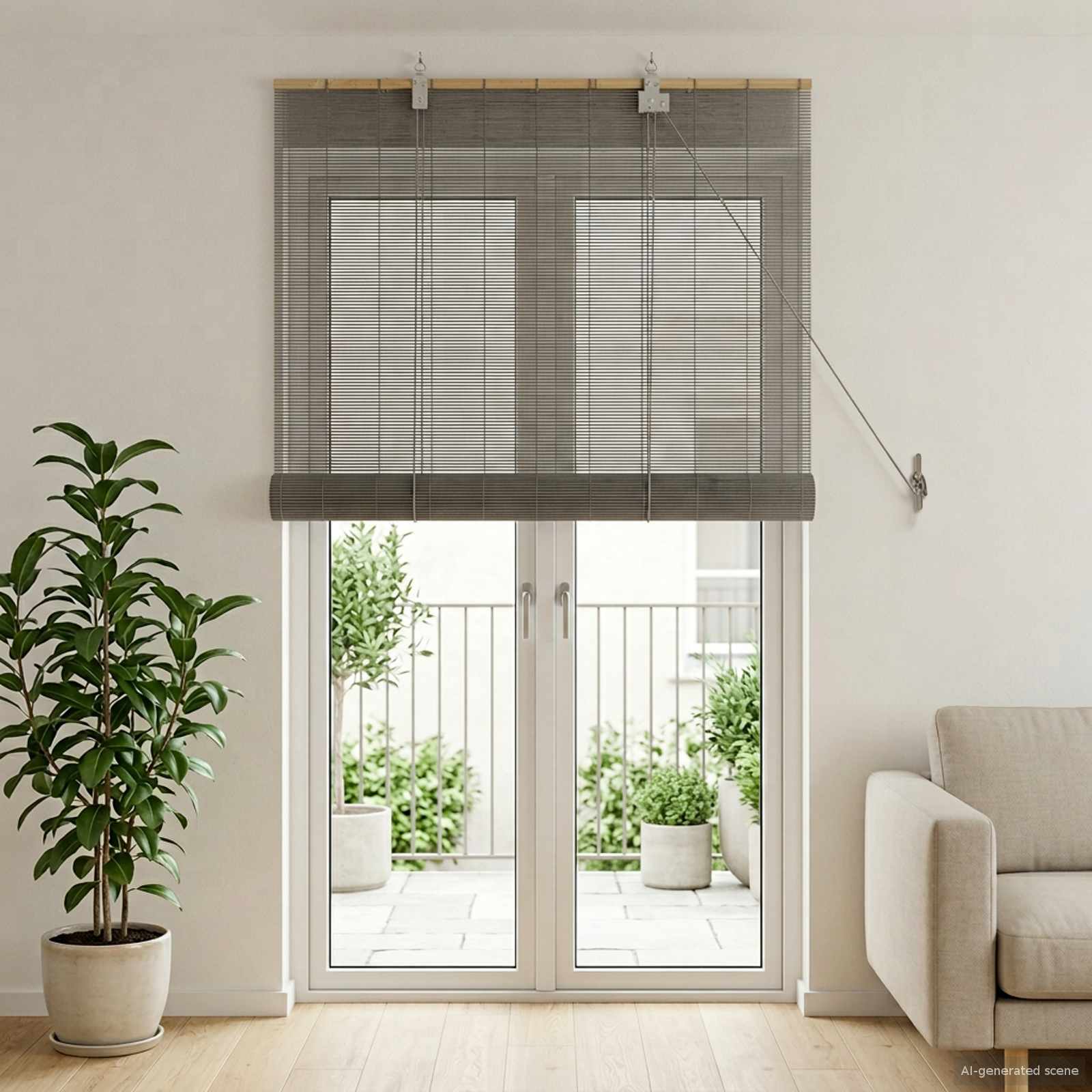 Bambusrollo Natur 80x160 cm
