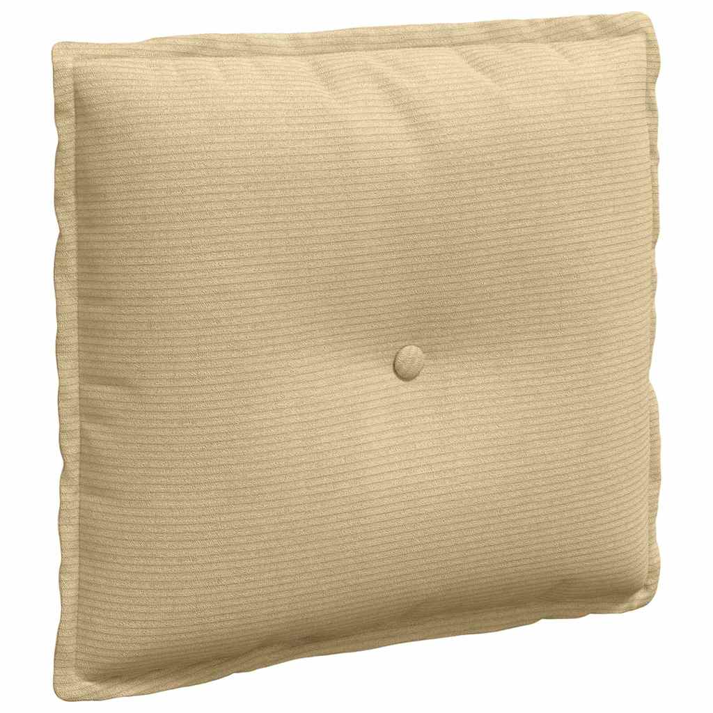 Rückenkissen Hellgrau 50 x 45 cm Cordstoff