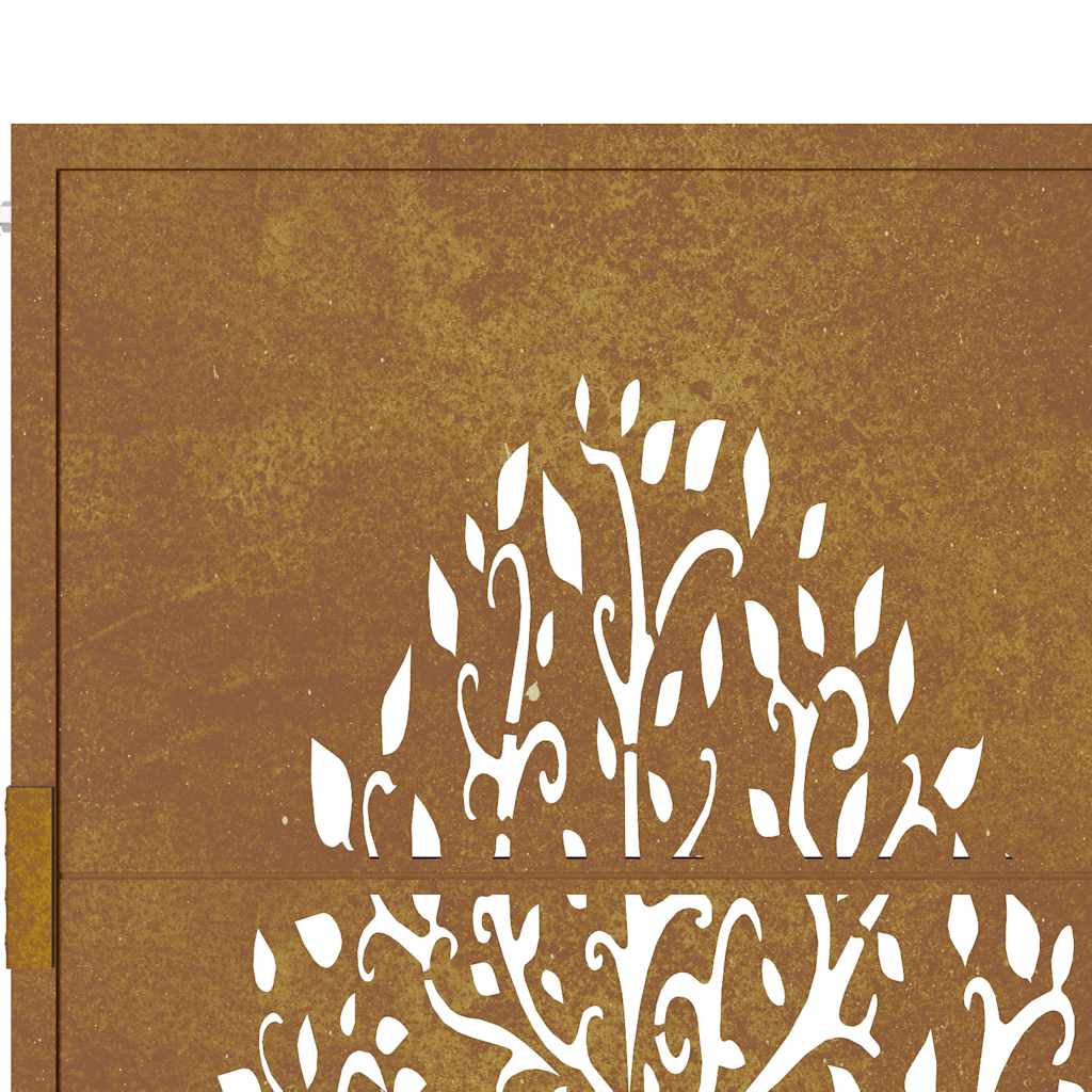Gartentor 100x75 cm Cortenstahl Baumdesign