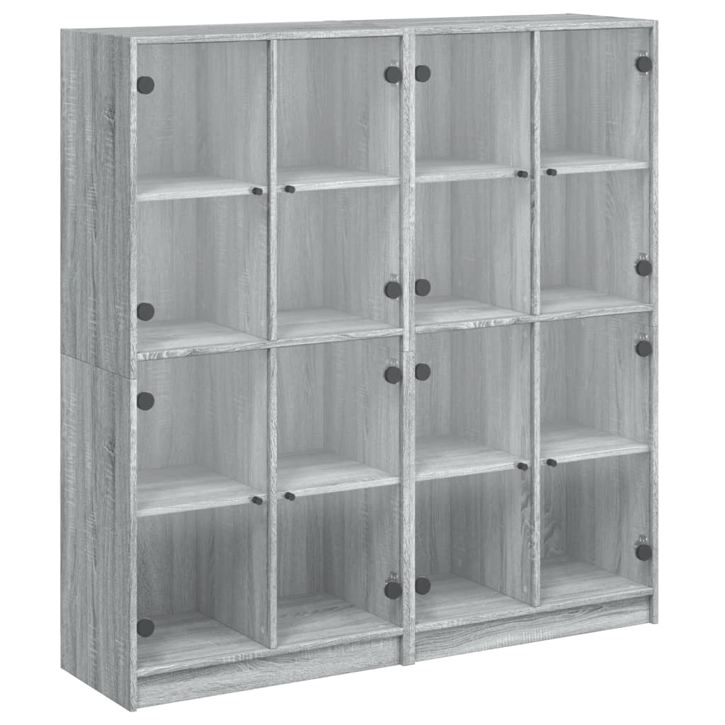 Bücherschrank mit Türen Weiß 136x37x142 cm Holzwerkstoff