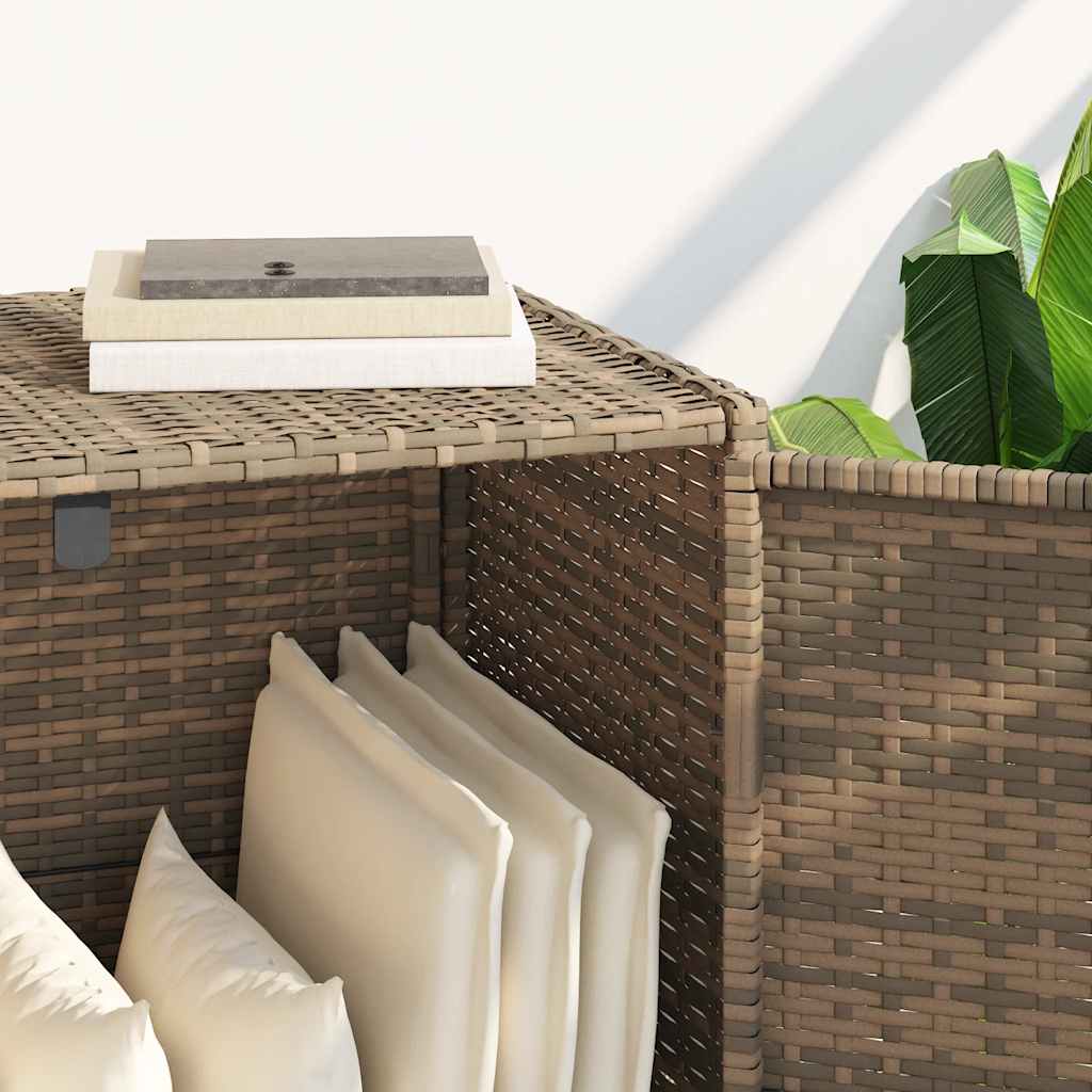 Gartenschrank Schwarz 83x45x76 cm Poly Rattan