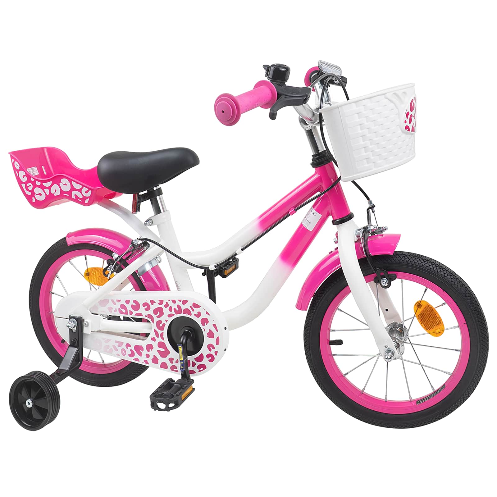 Kinderfahrrad Mit Stützrädern 12 Zoll für 2-4 Jahre alt Rosa
