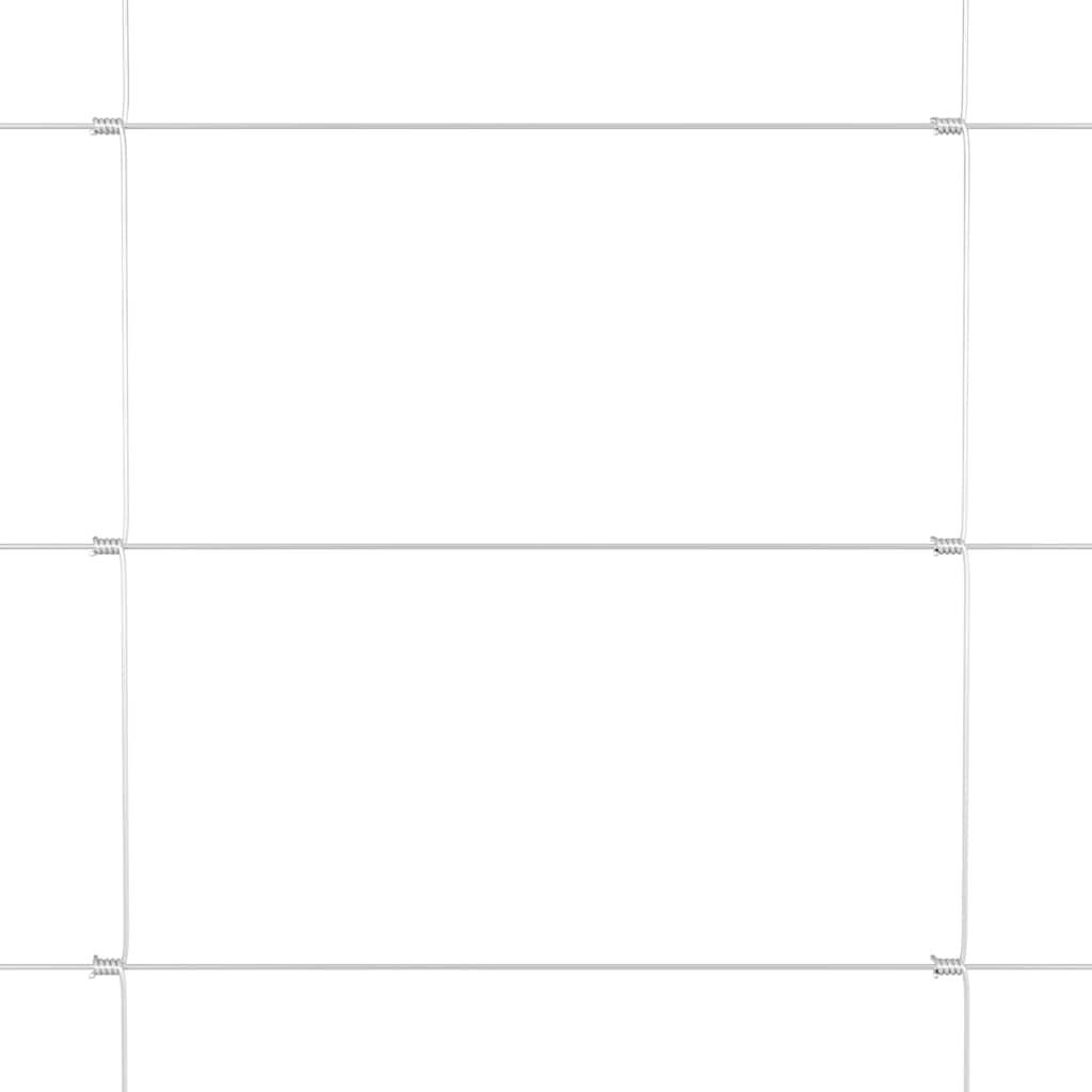 Ground Fix Geschweißter Drahtzaun 25 x 0,8 m Silber Netz