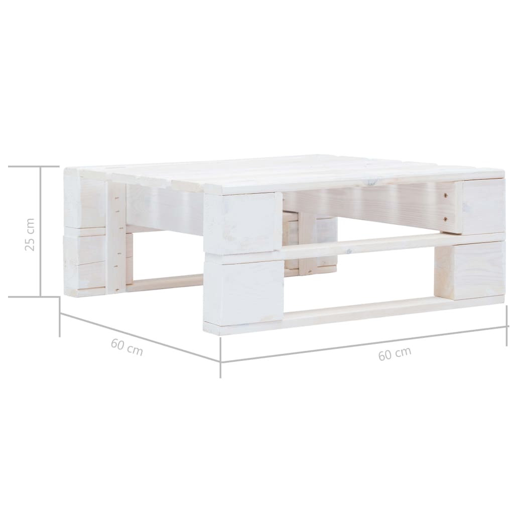Outdoor-Ottomane Paletten Holz Grau
