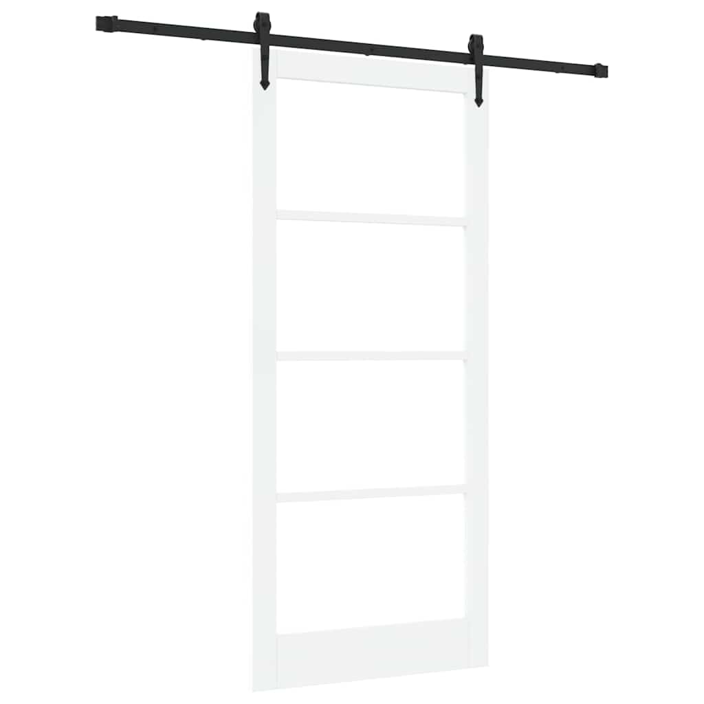 Schiebetür Natur 61 x 198,5 cm Massivholz Kiefer und Glas