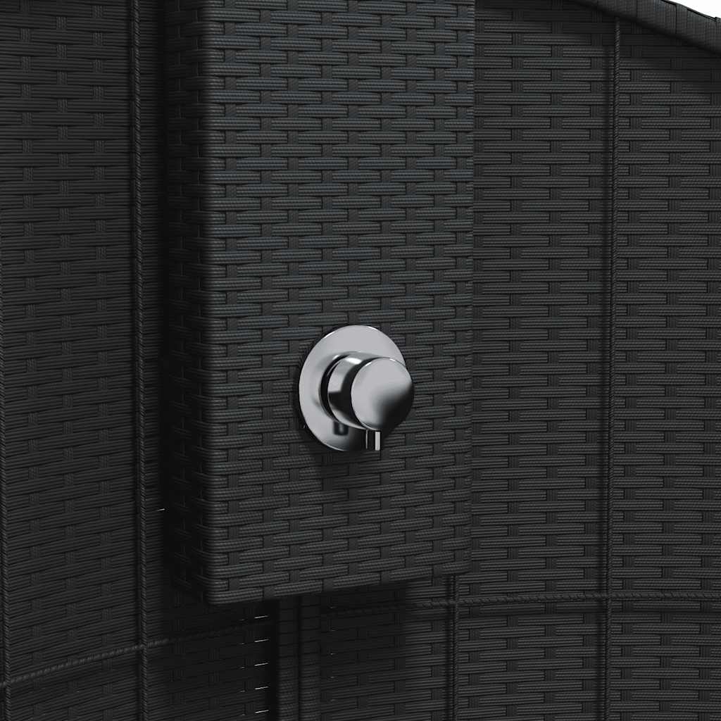 Gartendusche Grau 100x100x241,5 cm Poly Rattan Akazienholz