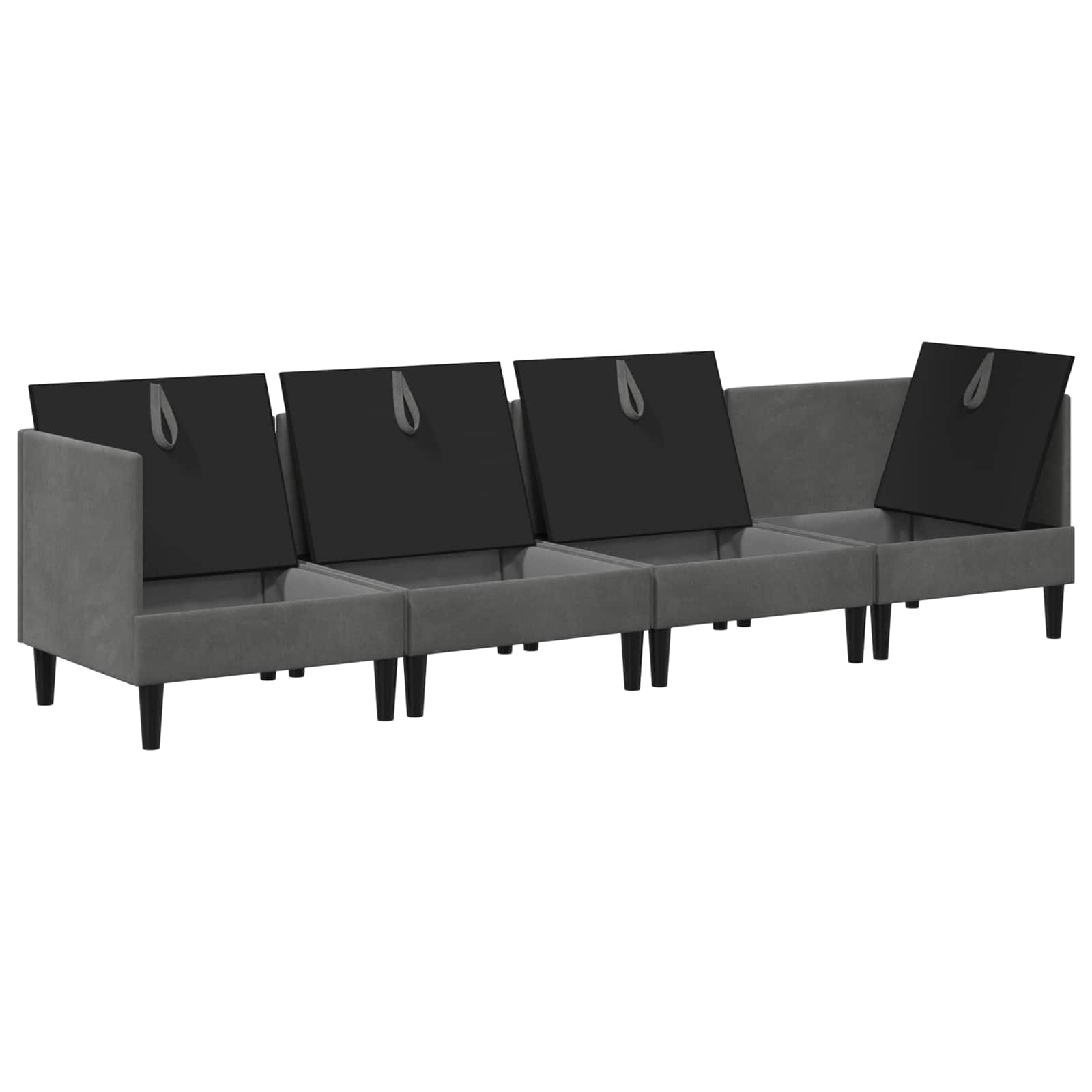 Wohnzimmergarnitur mit Kissen mit Speicher 3 pcs Hellgrau Samt