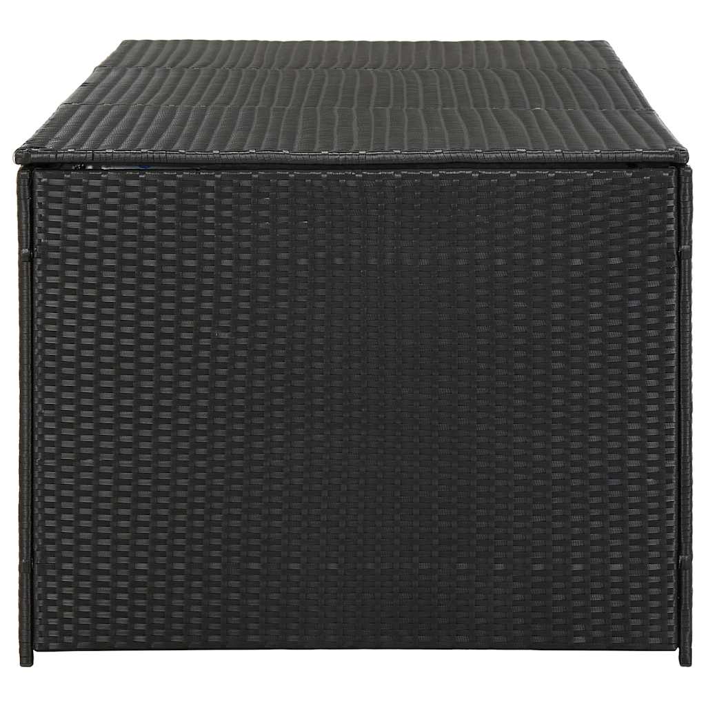 Gartentruhe Schwarz 283L Poly Rattan
