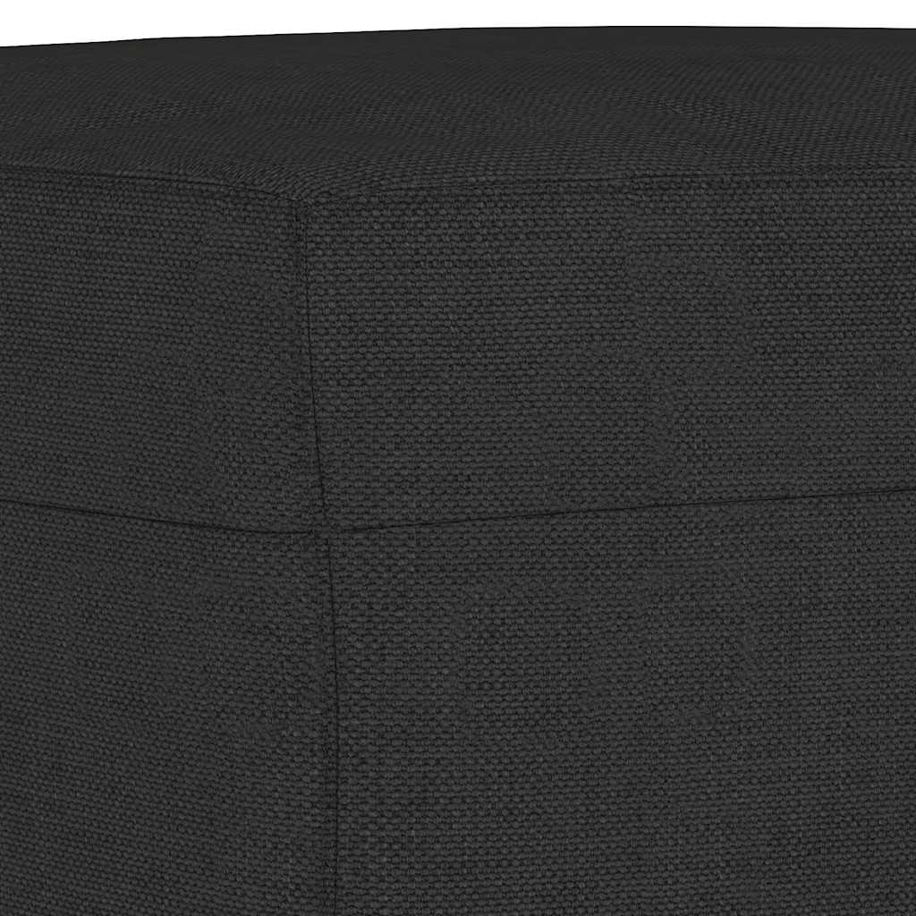 3-Sitzer-Sofa mit Hocker Hellgrau 180 cm Stoff