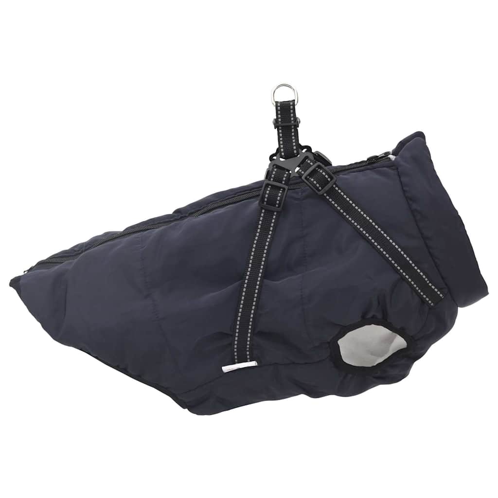 Hundemantel mit Geschirr Wasserdicht Reflektierend Lila L48
