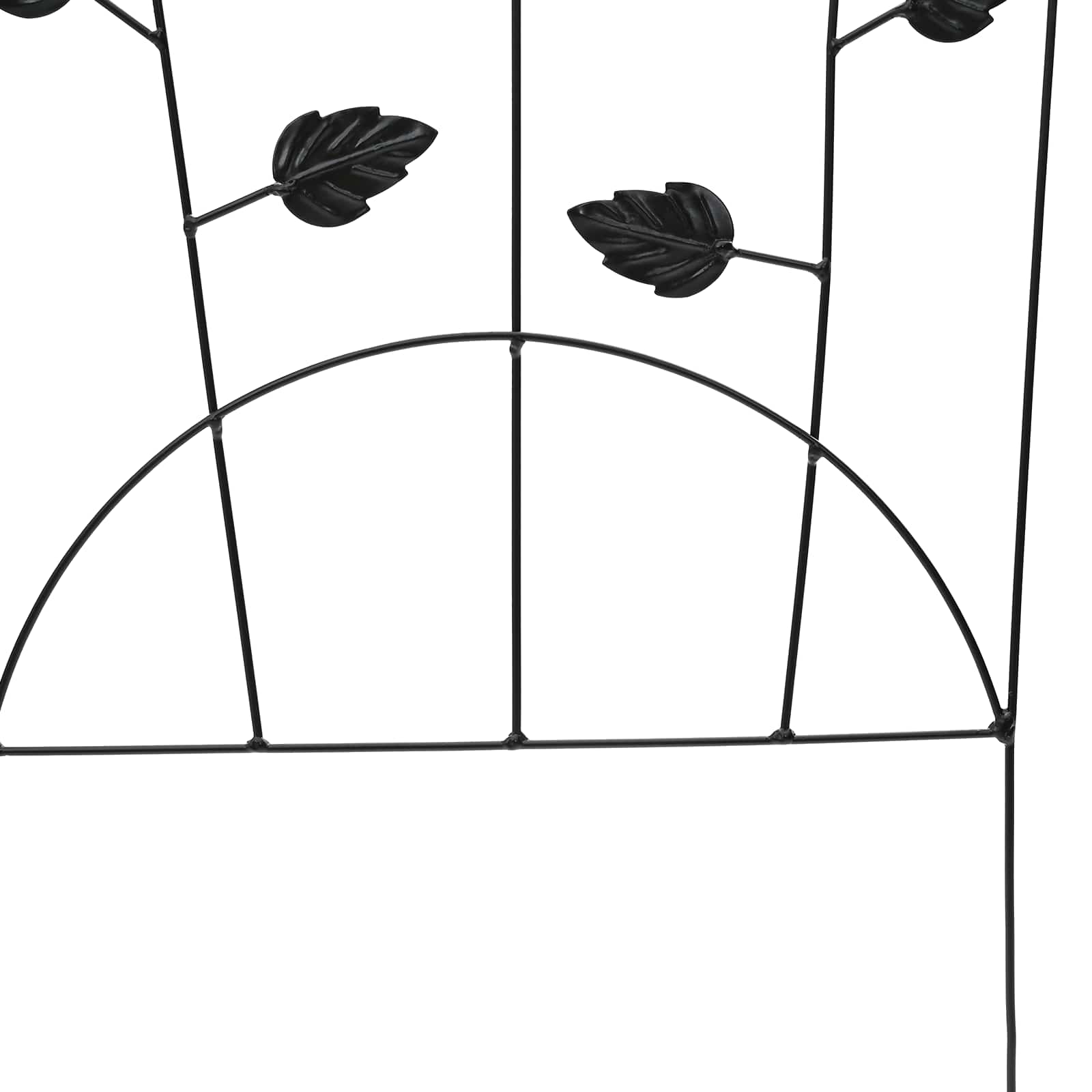 Gartenzaun mit Schloss 3 pcs Schwarz 112 x 39,5 cm Stahl