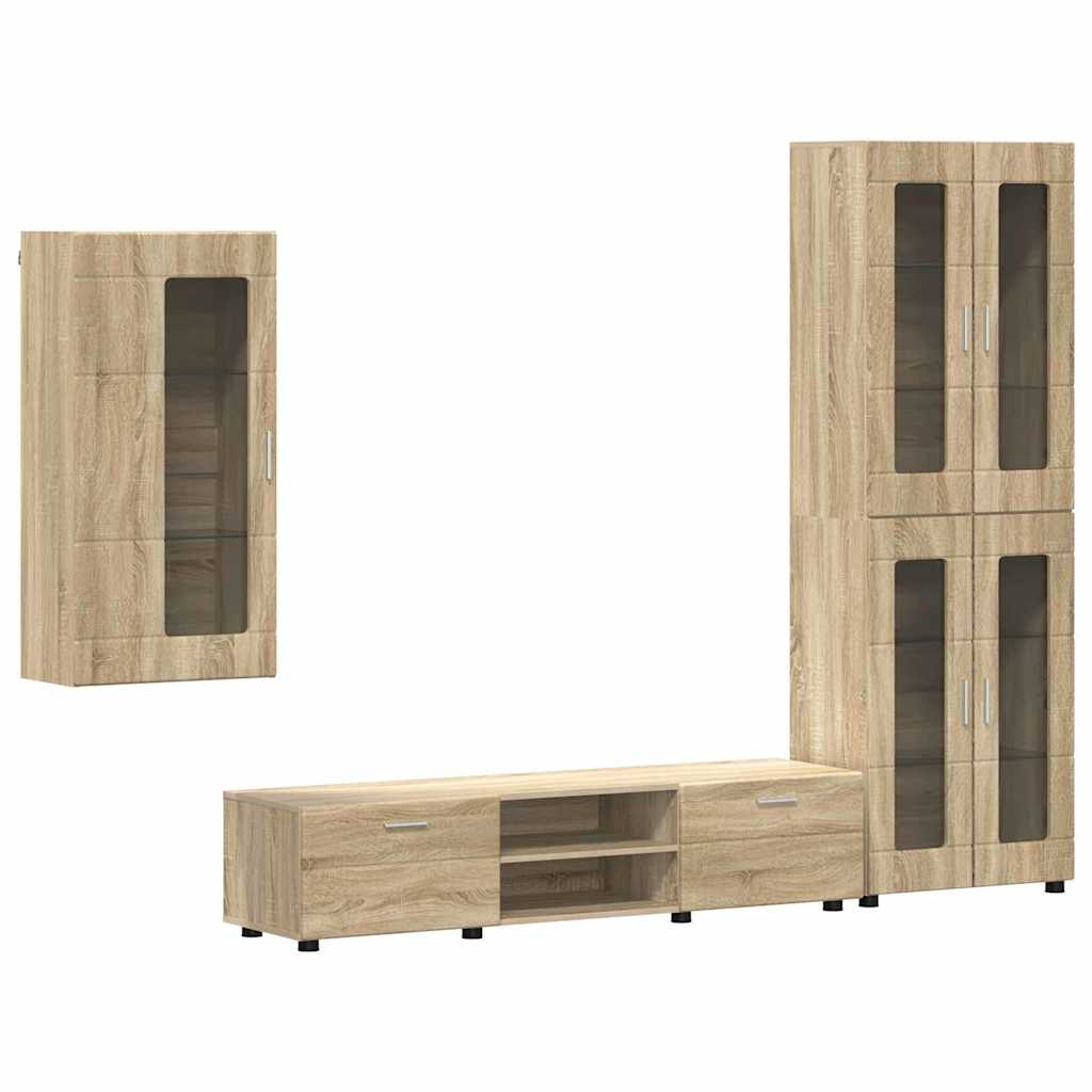 Highboard mit Regal FLORIN Weiß 60 x 35 x 182 cm Holzwerkstoff