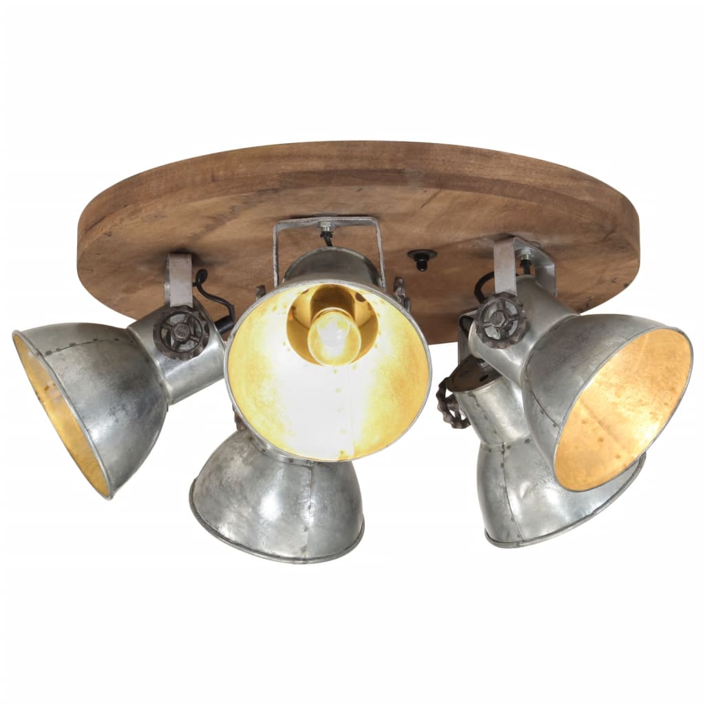 Wandlampe Industriestil Silbern 45x25 cm E27