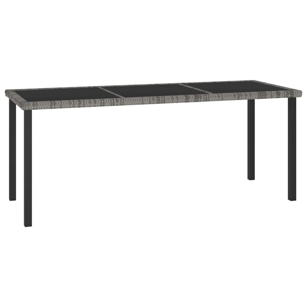 Garten-Esstisch Schwarz 140x70x73 cm Poly Rattan