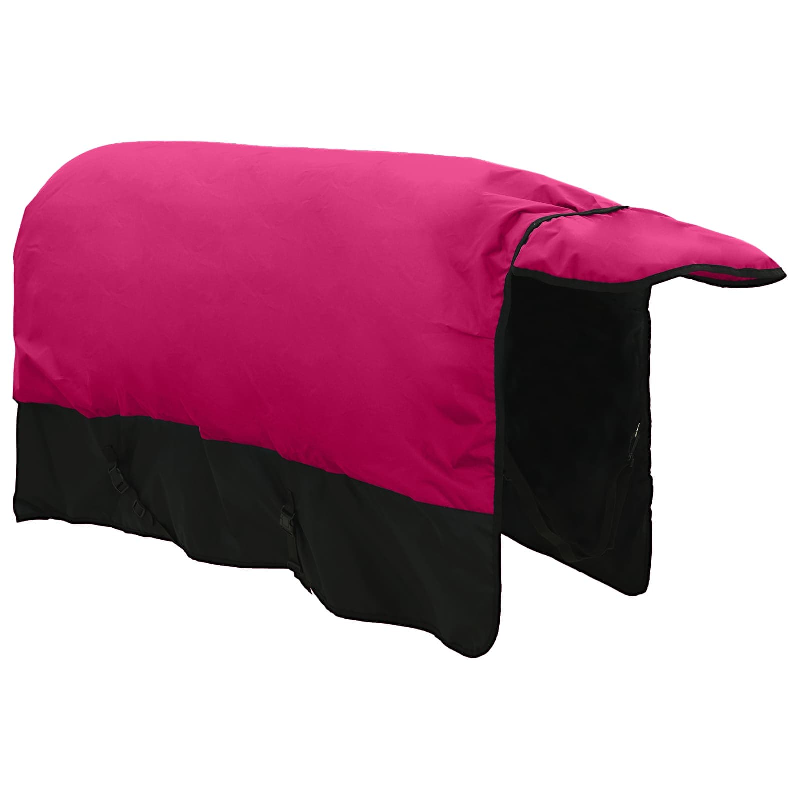 Pferdedecke Dunkelgrün und Schwarz 75 cm Polyester