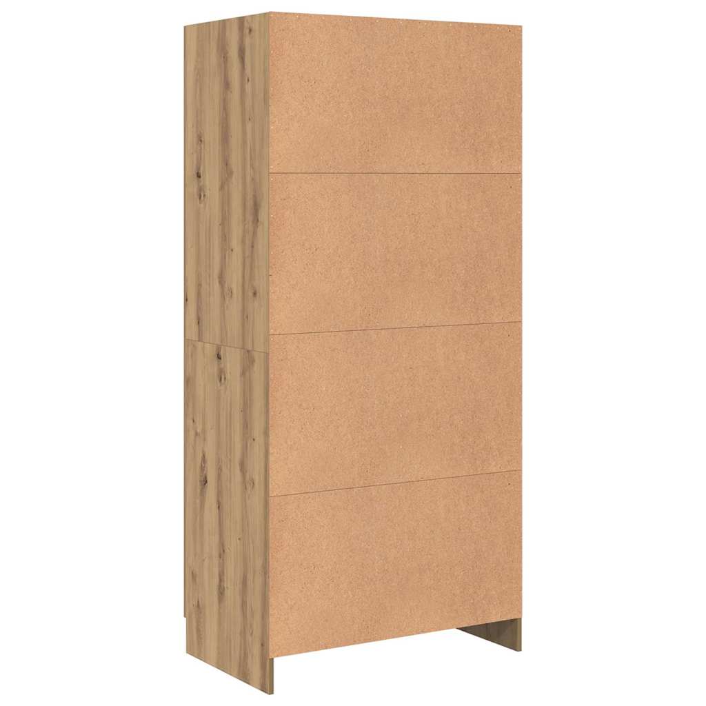 Kleiderschrank Weiß 82,5x51,5x180 cm Holzwerkstoff