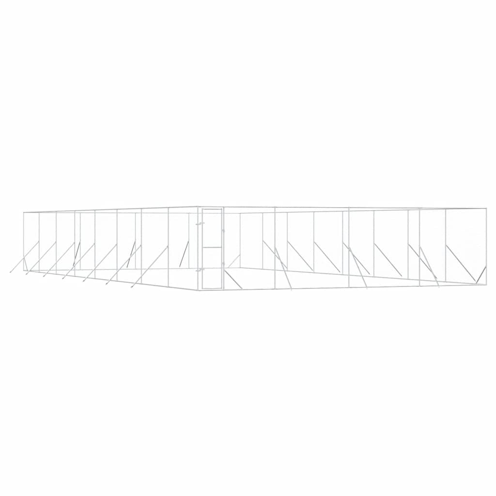 Outdoor-Hundezwinger Silbern 2x2x2 m Verzinkter Stahl