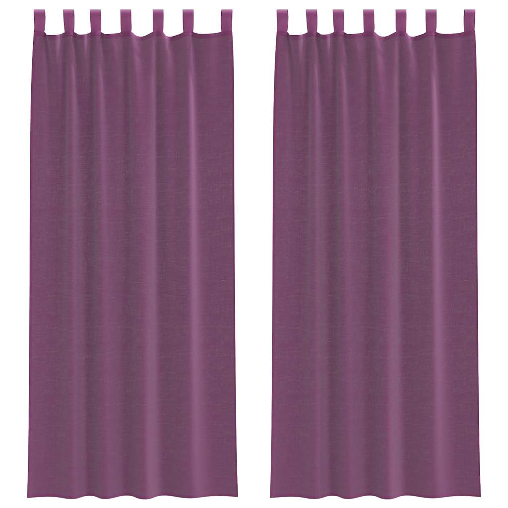 Voile Vorhänge mit Ösen 2 Stk. Apfelgrün 140x140 cm