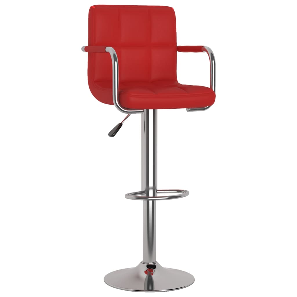 Barhocker 2 Stk. Rot Kunstleder