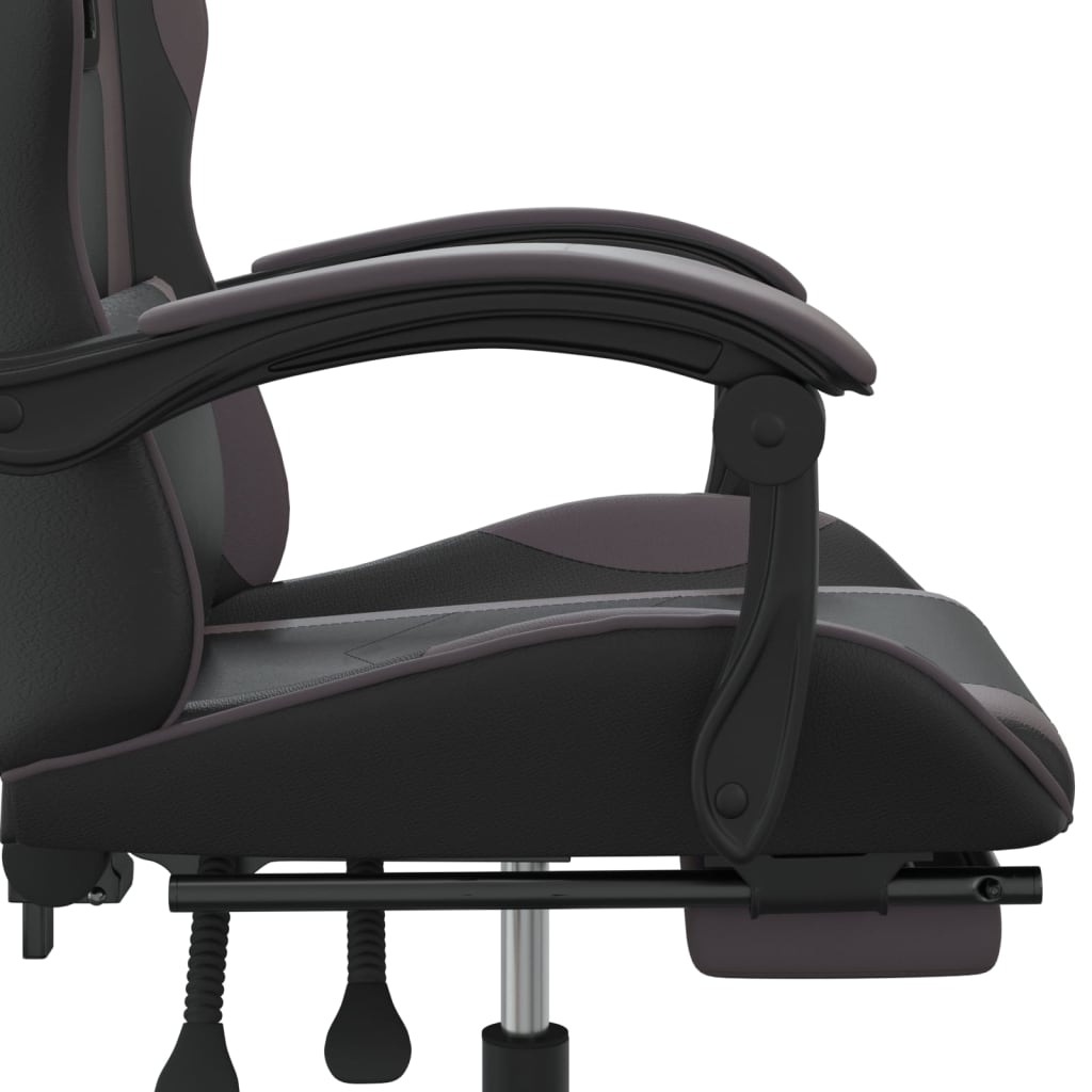 Gaming-Stuhl Drehbar Schwarz und Grün Kunstleder