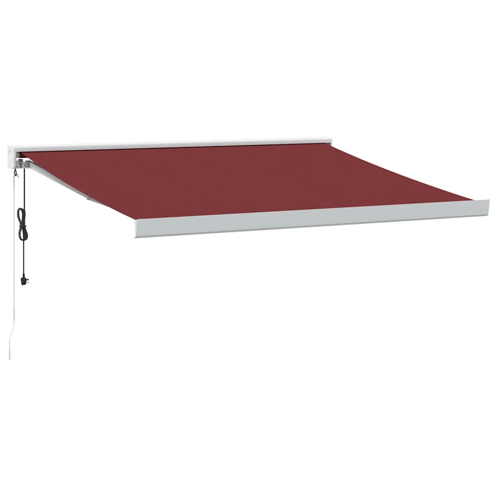 Markise Einziehbar Blau und Weiß 4x3 m Stoff und Aluminium