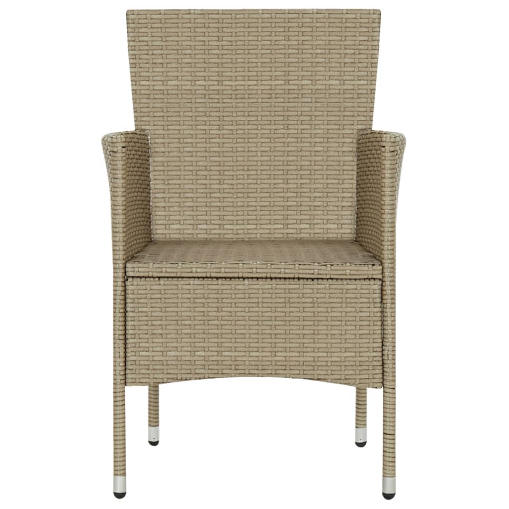 Garten-Essstühle 4 Stk. Poly Rattan Schwarz