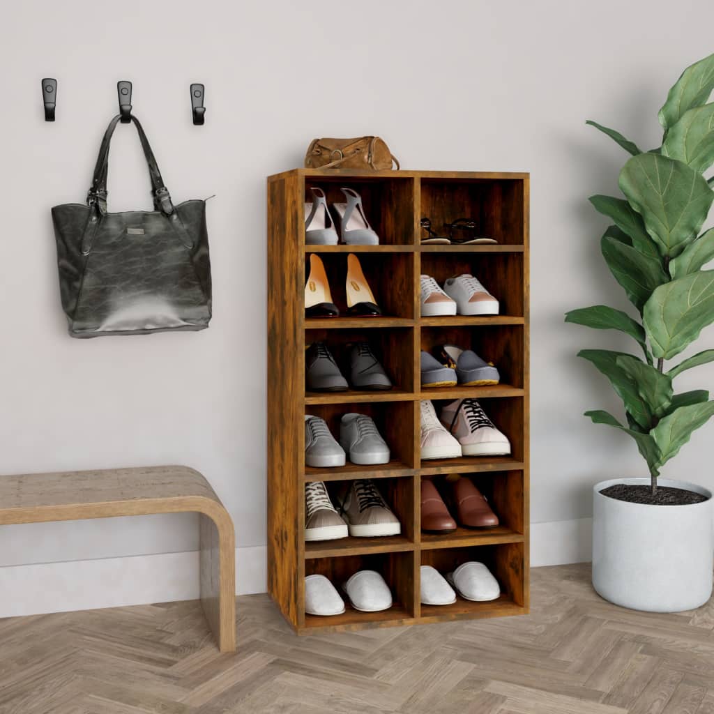 Schuhregal Weiß 54x34x100,5 cm Holzwerkstoff
