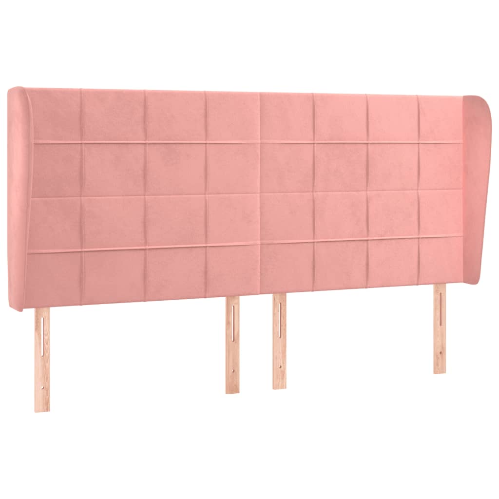 Kopfteil mit Ohren Dunkelblau 93x23x78/88 cm Samt