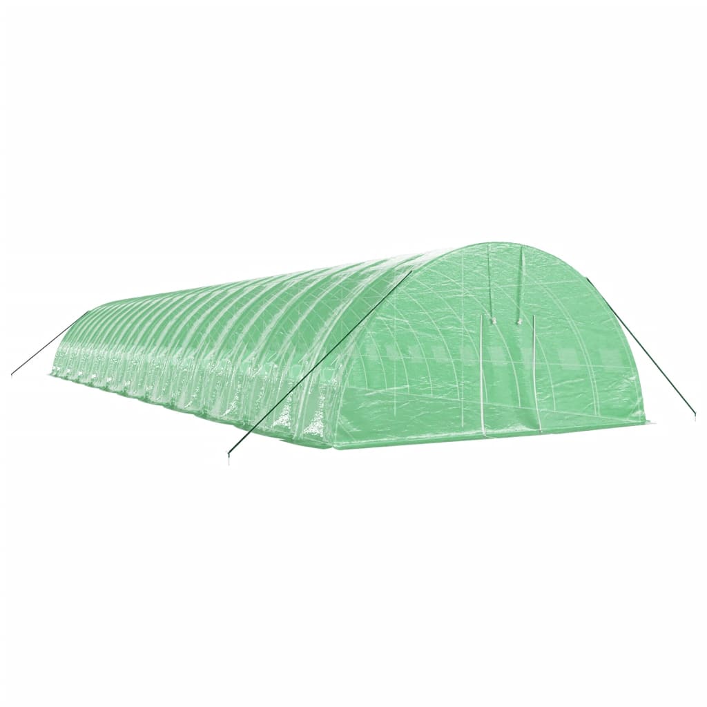 Gewächshaus mit Stahlrahmen Grün 24 m² 6x4x2,85 m
