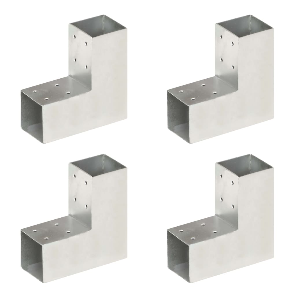 Pfostenverbinder L-Form Verzinktes Metall 71 x 71 mm