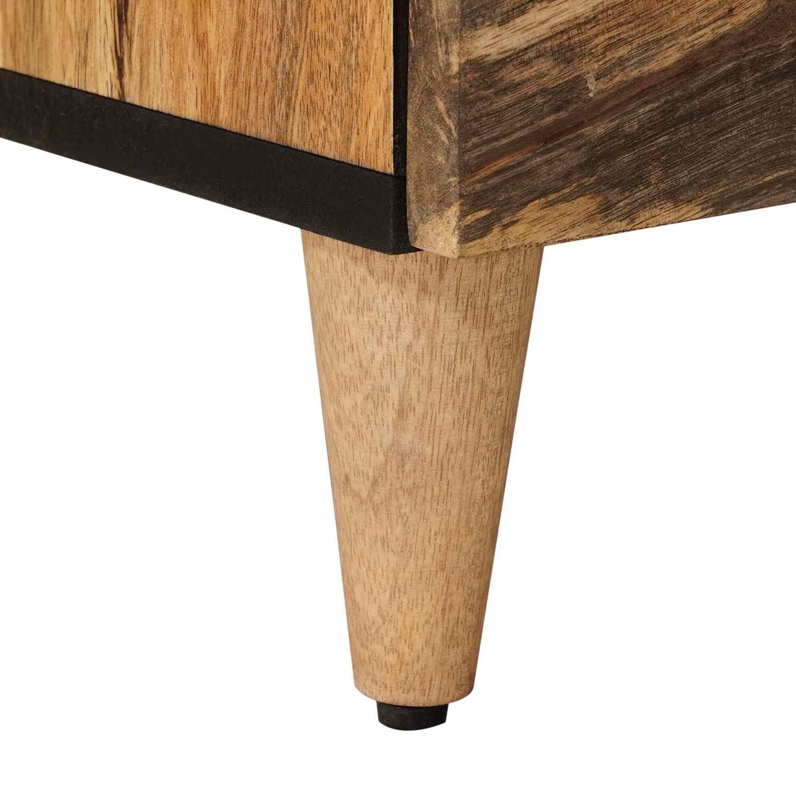 TV-Schränk mit Regal Walnuss 70 x 33 x 46 cm Massivholz Mango