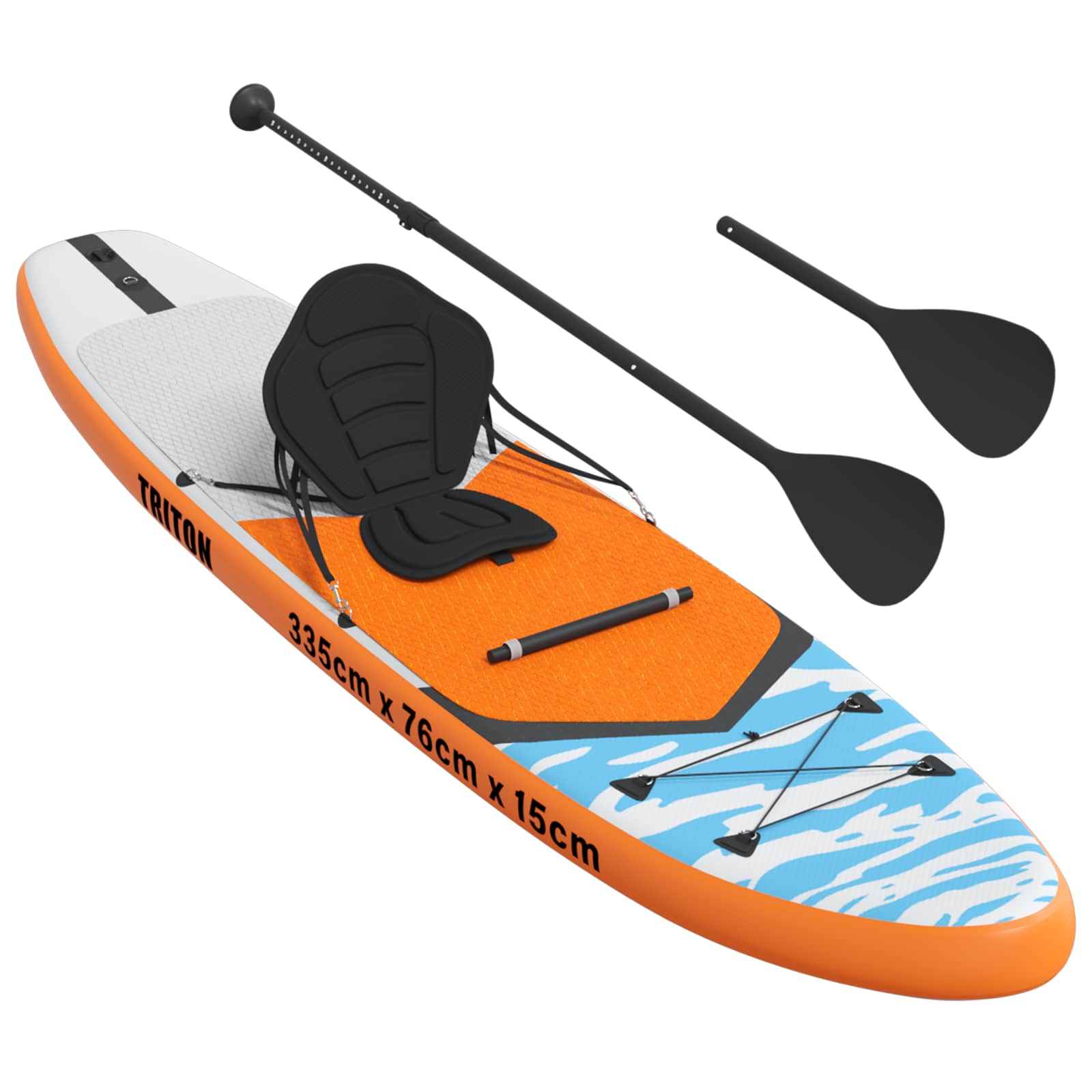 SUP Board mit Sitz 2-in-1 POSEIDON 305 x 76 x 15 cm Grün für