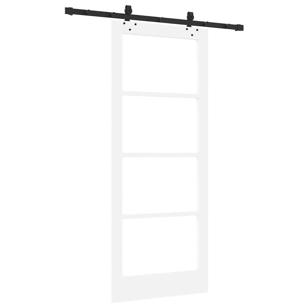 Schiebetür Natur 61 x 198,5 cm Massivholz Kiefer und Glas