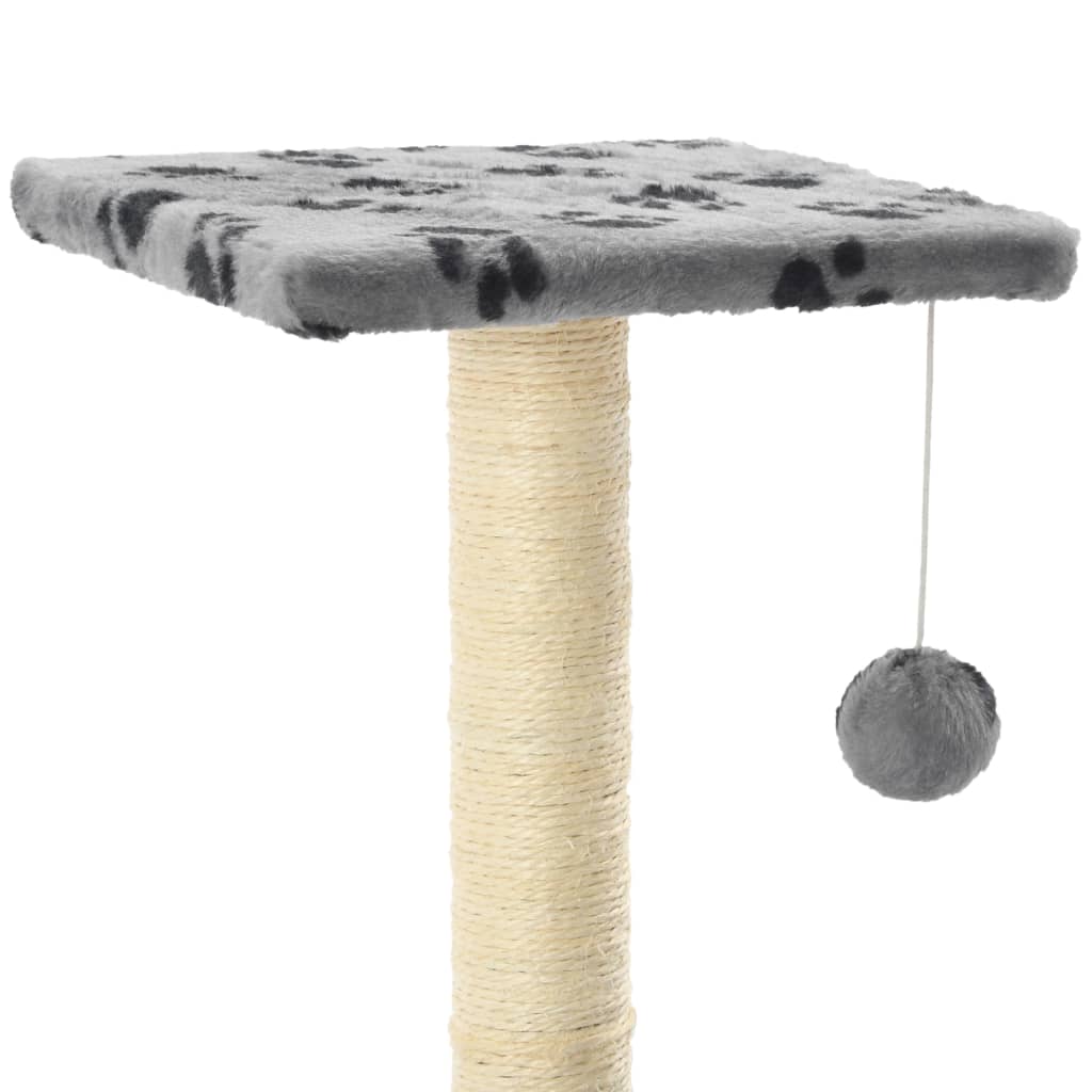 Katzen-Kratzbaum Sisal 65 cm Grau